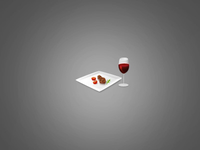 Wine and plate icon icon photoshop