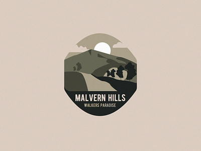 Malvern Hills badge illustration logo logodesign