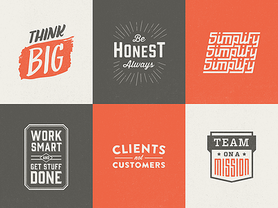 Core values logos branding color design distressed lettering logo old retro texture type typography vintage