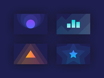 Simple geometric icons color geometric gradient gradient icon icon icons illustration minimal shapes vector