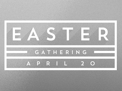 Easter Gathering easter grainy long shadow texture type
