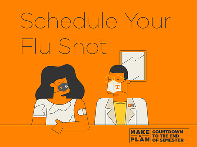 Make A Plan pt. I band aid design flu shot health illo illustration knoxville mask masks planning tennessee tn university of tennessee wellness