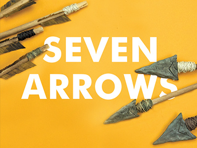Seven Arrows Book arrow arrowhead book book cover crafted feather gold hand seven