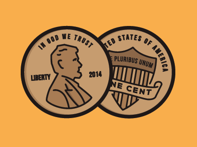 Two Cents Worth abe lincoln cent icon one penny