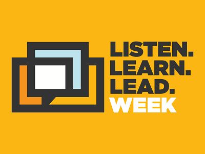 Listen. Learn. Lead. Week bubble conversation design illustration knoxville tennessee tn type