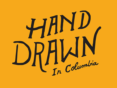 Hand Drawn pt. 1 columbia handlettering handtype lettering south carolina type vector