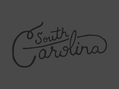 South Carolina columbia handlettering handtype lettering south south carolina type vector