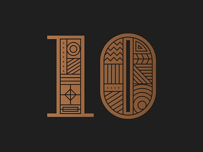 10s 10 geometric illustration lettering number numeral pattern shape ten