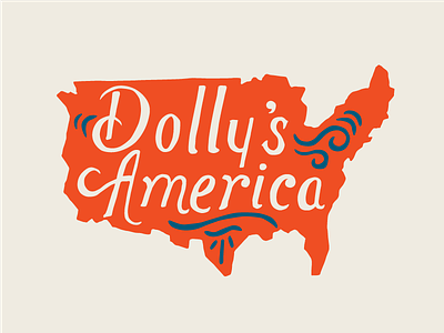Dolly's America pt. I america dolly parton hand drawn merica tennessee type typography us usa ut