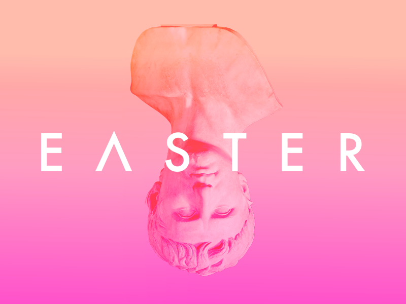 Happy Easter knoxville gradient statue rome easter jesus