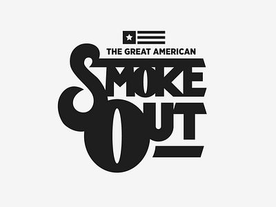 Great American Smokeout pt. I america american american flag handlettering handtype knoxville lettering tennessee type typography