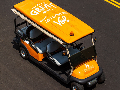 University of Tennessee Golf Cart cart chancellor events golf handlettering illustration knoxville lettering tennessee tn type typography university of tennessee vector