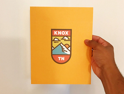 Knox TN Print clouds design illustration knox knoxville mountains sun tennessee tn