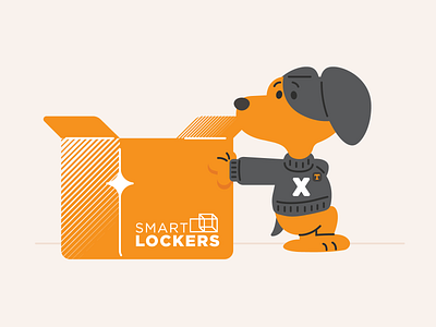 Intelligent Lockers Smokey v. I box dog intelligent knox knoxville lockers packaging packaging design smart smokey smokeyx tennessee tn university of tennessee