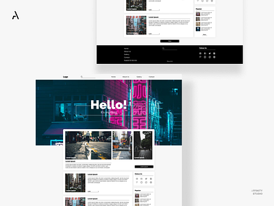 Webdesign adobe app blog blog design design dribbble minimal neon typography ui ux vector web website