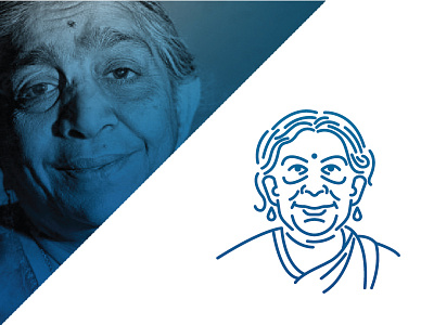 Sarojini Naidu art daily desiconography design flat gandhi icon india line minimal project vector