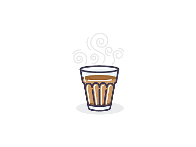 Cutting Chai art daily desiconography design flat icon india line minimal project tea vector