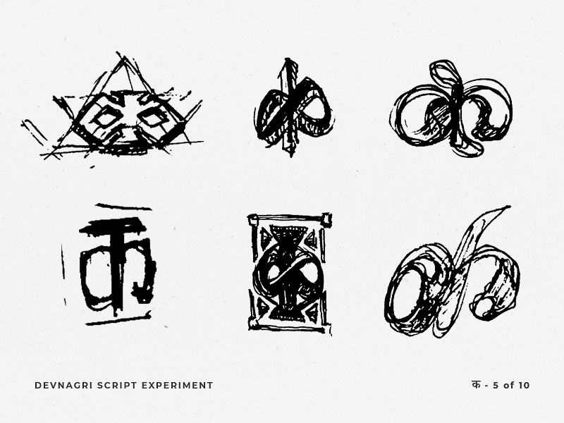 Devnagri Script Experiment photoshop indianartist variations brainstorm drawing rough sketch pencil sketch 2019 trends experimental behindthescenes wip typography typeface indian hindi branding illustration india daily design