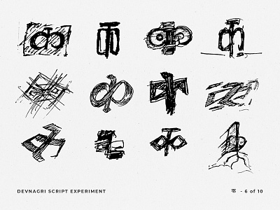 Devnagri Script Experiment art behindthescenes characters daily design illustration india indian designer indian type indianartist minimal pencil sketches rough draft rough drawing sketches typeface typogaphy wip