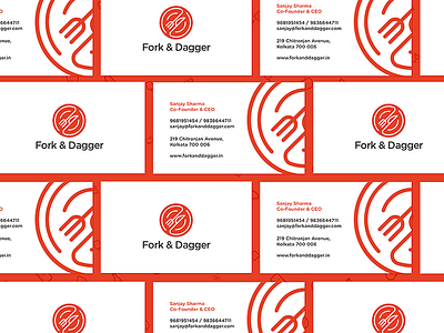 Fork & Dagger | Business Cards branding businesscard drinks food graphic graphicdesign illustration india layout layoutdesign letterhead logo menu menudesign restaurant stationery