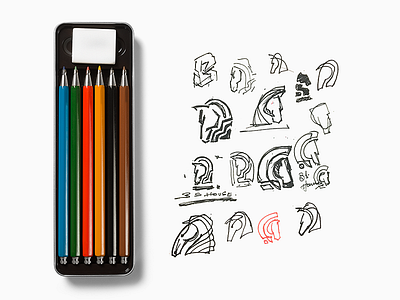 Logo sketch behindthescene branding exploration graphic identity india logo pencil shape sketch typography wip