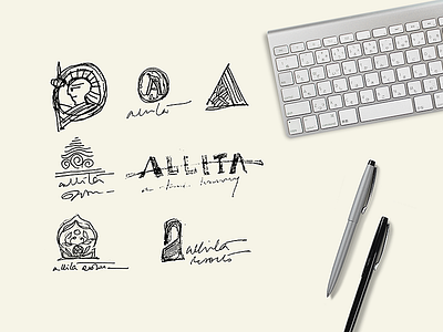 Logo concept sketches behindthescene branding exploration graphic identity india logo pencil shape sketch typography wip