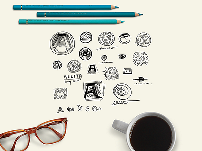 Logo Concepts | sketch behindthescene branding exploration graphic identity india logo pencil shape sketch typography wip
