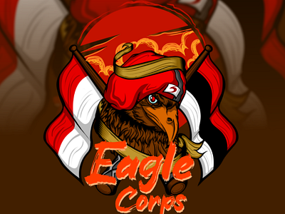 Eagle corps artwear corps eagle illustration tshirt design vector