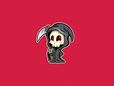 Chibi Grim Reaper anime characterdesign chibi cute cute art design esport esports grimreaper illustratedlogo illustration illustrator logodesign reaper