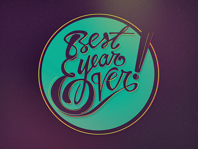 best year ever 2015 new year purple teal typography