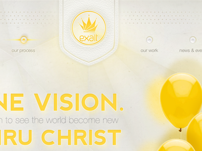 Concept Exalt Website website yellow