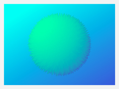 Experiment #4 The Spike Ball 3d blue code design geometric gradient interaction interface math tech threejs waves