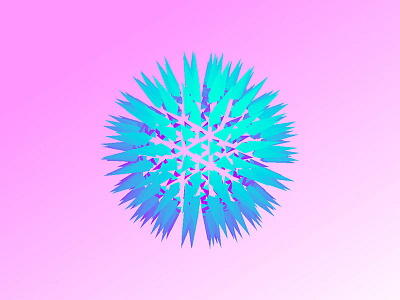 Experiment #5 Breathing Icosahedron 3d code colour design geometry interaction math pink pop shape tech threejs