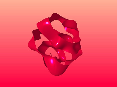 Experiment #6 algorithm code digital art gradient red threejs