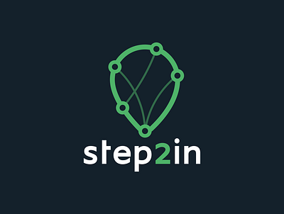 Step2In air balloon brand brand identity branding location pin location tracker logo logodesign logos logotype step2in steptoin
