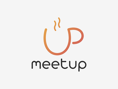 MeetUp brand brand identity branding coffee cup cup entrepreneurs logo logotype meetup meetups up