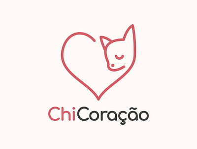 ChiCoração chicoracao chihuahua chihuahuacoracao coracao heart logo logotype