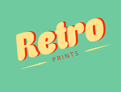 Retro Prints Logo design illustrator logo logochallenge logocore logodesign minimal prints retro retro font retrologo typography