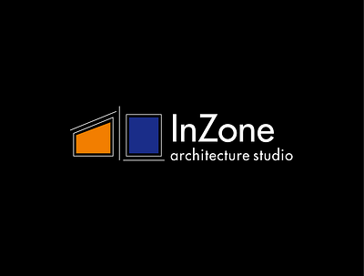 Architecture studio Logo architecture architecture logo blue logo branding complementary colors design geometric design illustrator lines logo logo concept logodesign mark orange logo ui ux watermark web