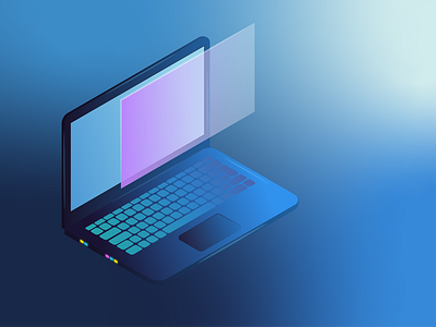 Isometric Laptop Illustration