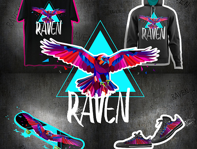 Print RAVEN for youth clothing brand brand cloth clothing brand design print vector