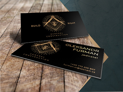 Business card design  Black&Gold