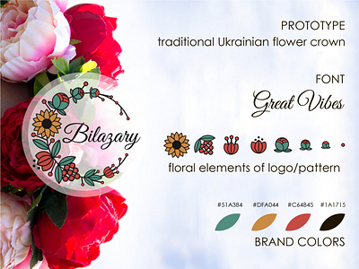 Logo and identity for a floral startup Bilazary brand corporate identity design identity logo logodesign logotype polygraphy typography vector