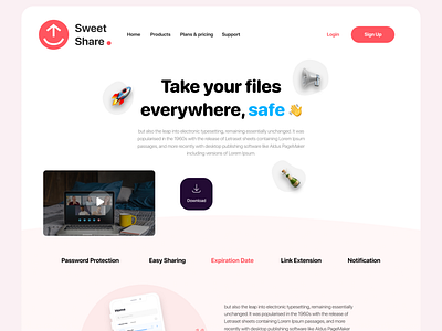 Sweet Share Vr2 Landing page