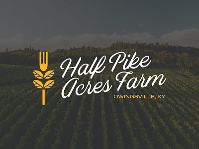 Half Pike Acres Farm branding farm fork logo logo design