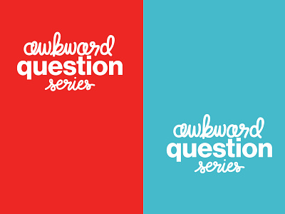 Awkward Question Series - Unused handlettered handlettering logo series