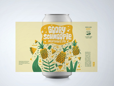 Goopy Schmoopie beer beer art beer can beer label handdrawn ipad procreate