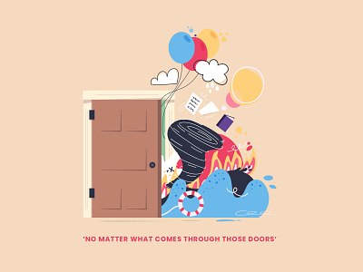 No Matter What Comes Through Those Doors 2020 evil good illustrator series series art