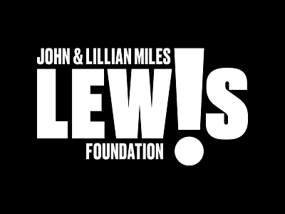 John and Lillian Miles Lewis Brand black and white branding civil rights exclamation john lewis logo