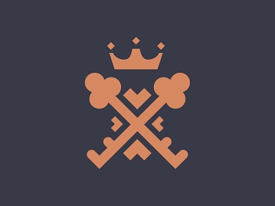 Unused Logo branding crown illustrated key logo real estate